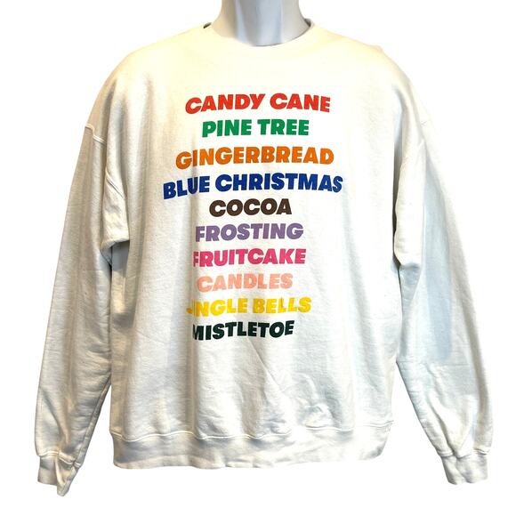 Hanes Color Factory Holiday Essentials Ugly Christmas Sweatshirt Size Large - Picture 1 of 4